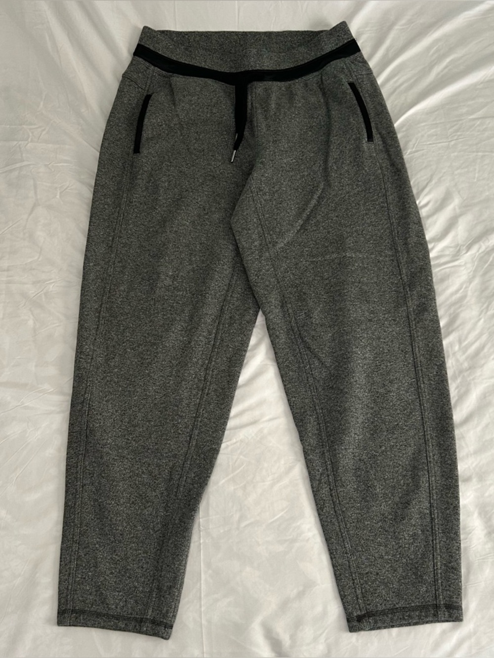 Lululemon Pants Womens 12 Gray Sweatpants Drawstring Fleece Karmacollected